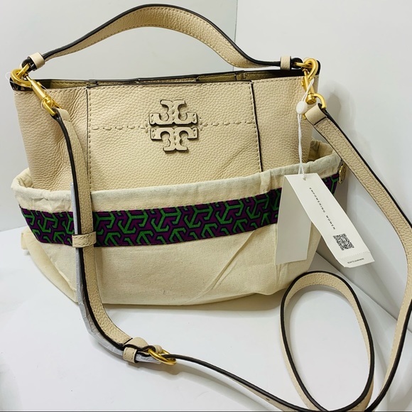 Tory Burch Handbags - Authentic NWT Tory Burch McGraw Small Bucket Bag Brie